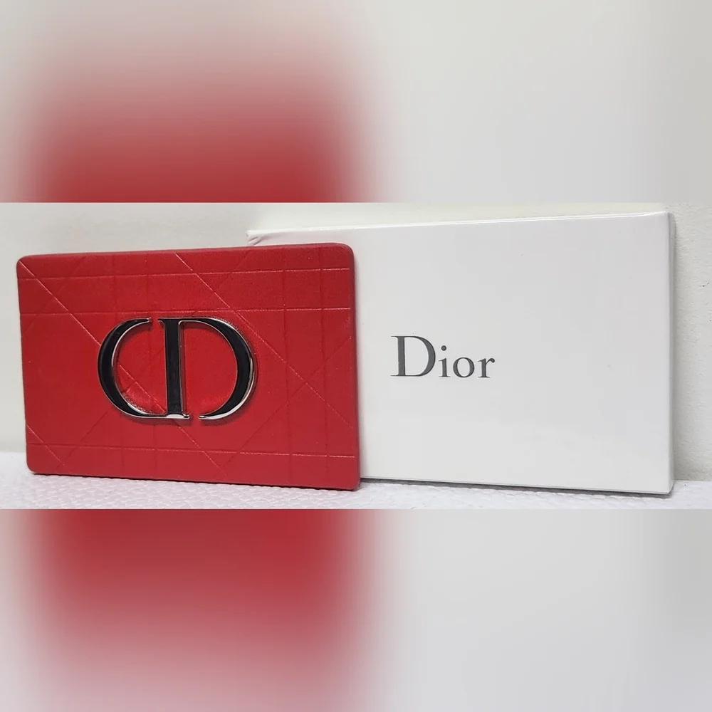 Dior Red Quilt Embossed Mirror NIB - Picture 7 of 10